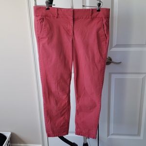 LOFT cropped red chino pant